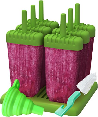 Popsicles Molds, Ozera Set of 6 Reusable Ice Pop Molds Cream Molds Easy Release Popcical Molds...