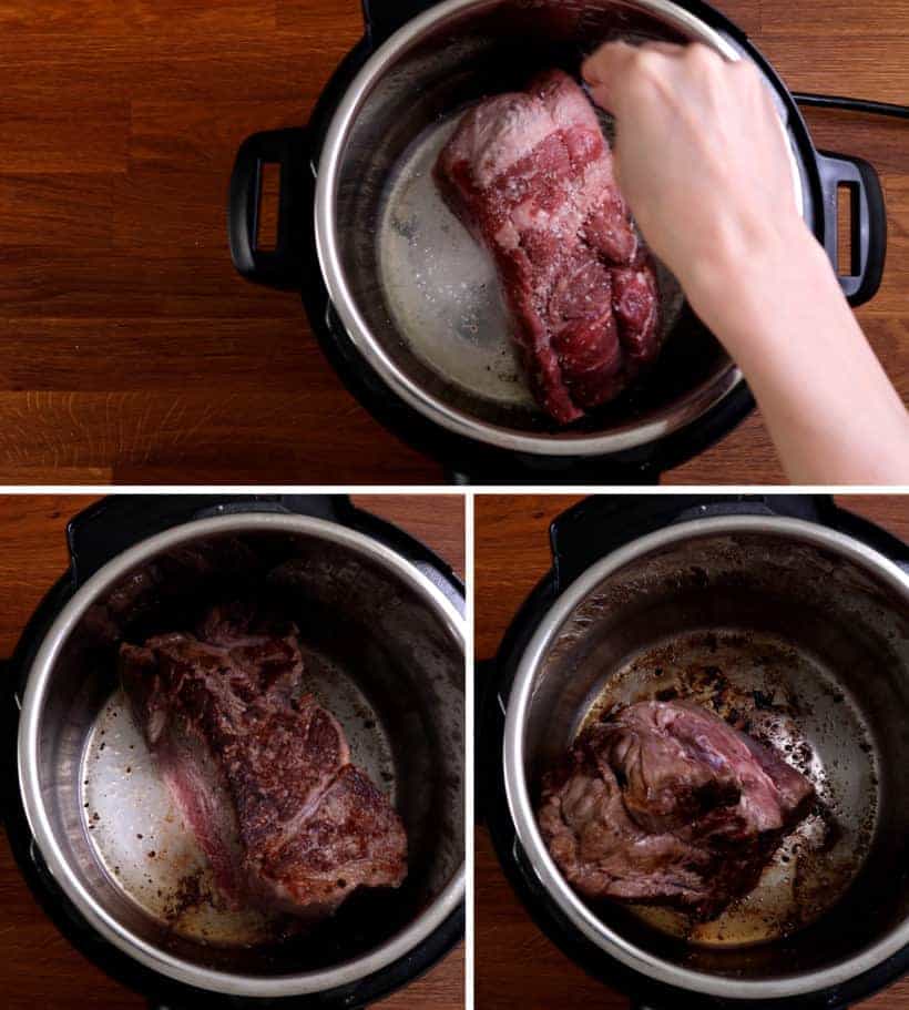 Brown beef roast in Instant Pot    #AmyJacky #InstantPot #PressureCooker #beef #recipe #christmas #thanksgiving