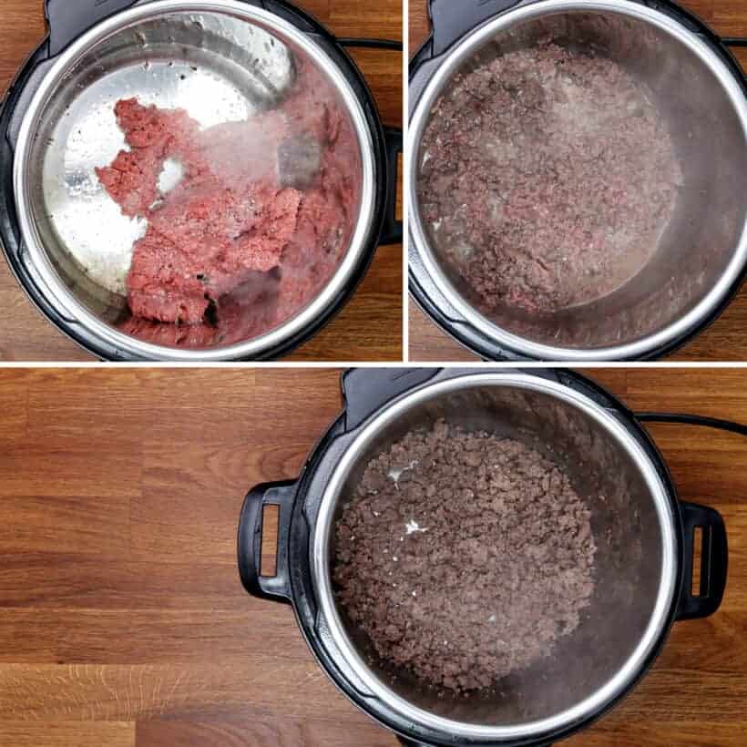brown ground beef in Instant Pot  #AmyJacky #InstantPot #PressureCooker #recipe