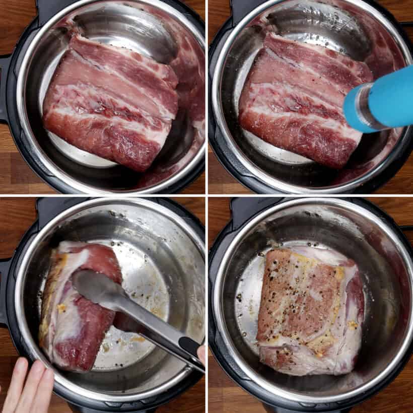 brown pork loin in Instant Pot  #AmyJacky #InstantPot #PressureCooker #recipe #pork