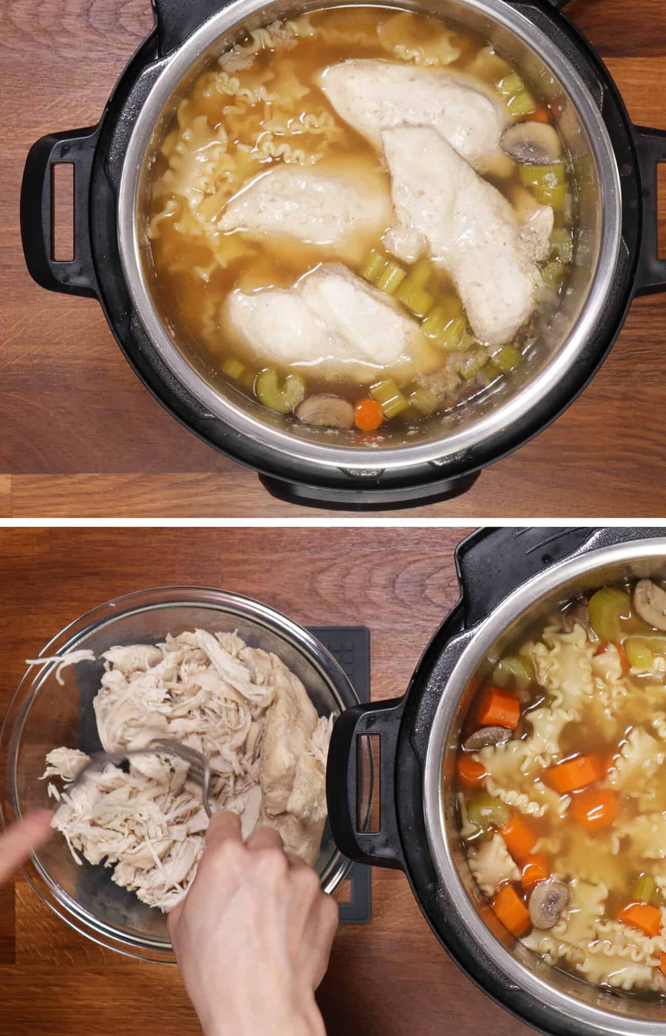 chicken noodle soup with chicken breasts
