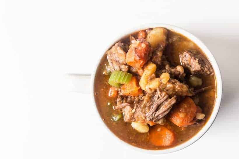 15 mins prep to make this homey pressure cooker beef stew. Juicy tender brisket with rich tomato sauce. So deliciously satisfying & easy to eat!