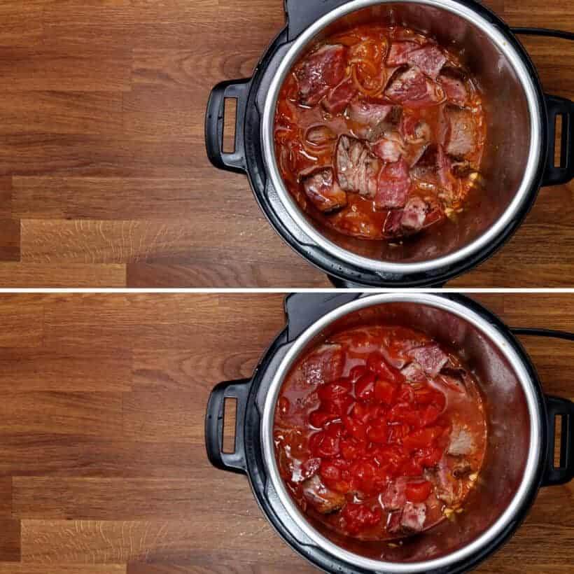 cooking tomato beef in Instant Pot  #AmyJacky #InstantPot #PressureCooker #beef
