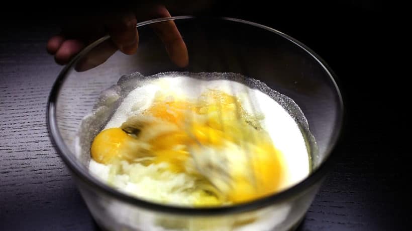 Instant Pot Lemon Curd Recipe (Pressure Cooker Lemon Curd): whisk together eggs, egg yolks, granulated sugar, salt, lemon zest, lemon juice in oven-safe glass container