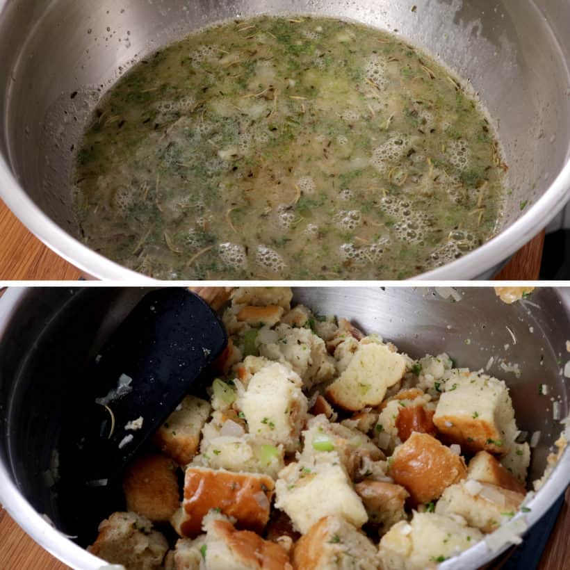 combine all stuffing ingredients together in mixing bowl    #AmyJacky #InstantPot #PressureCooker #sides #christmas #thanksgiving #recipes
