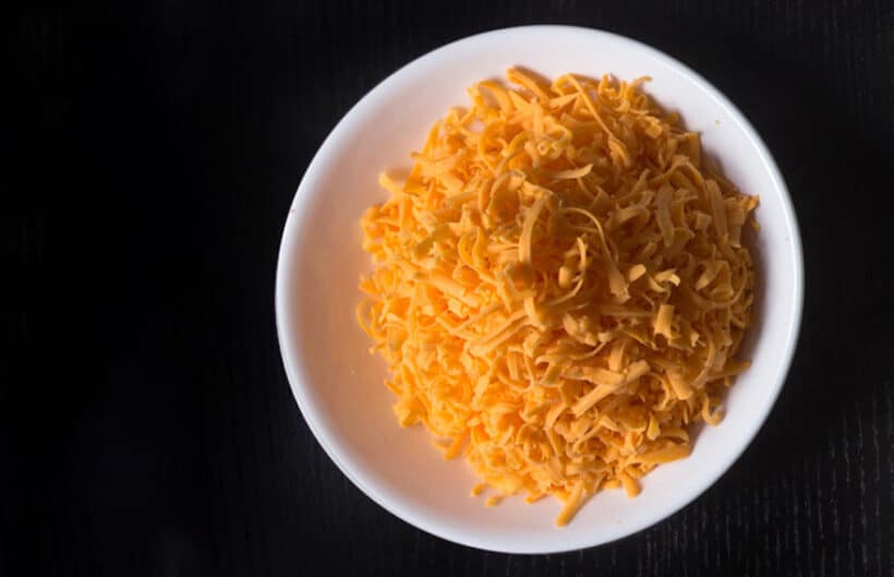 freshly grated cheddar cheese