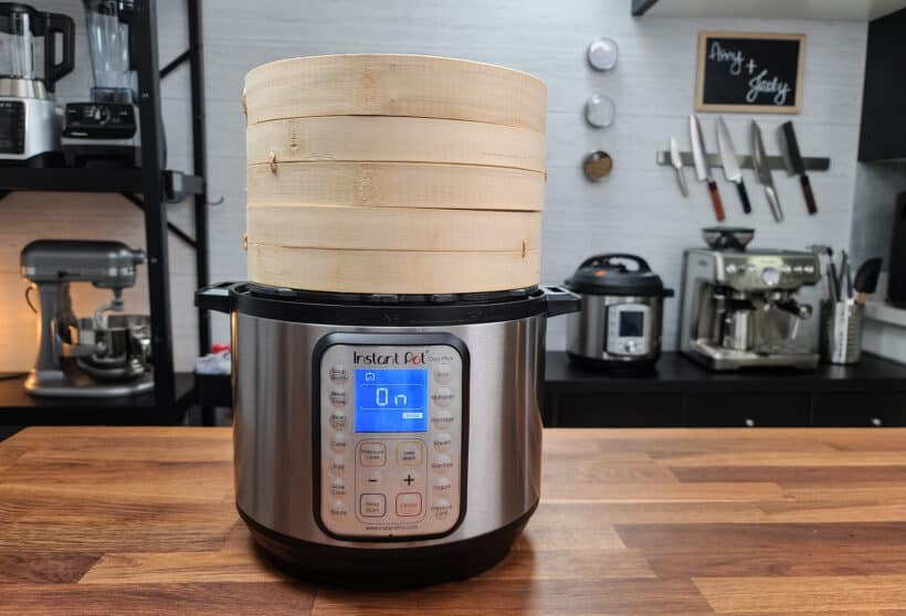 how to steam in instant pot with bamboo steamer