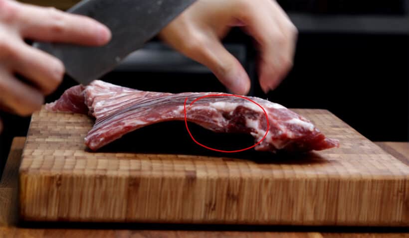 how to trim spare ribs, remove rib tips  #AmyJacky #recipe #pork #ribs