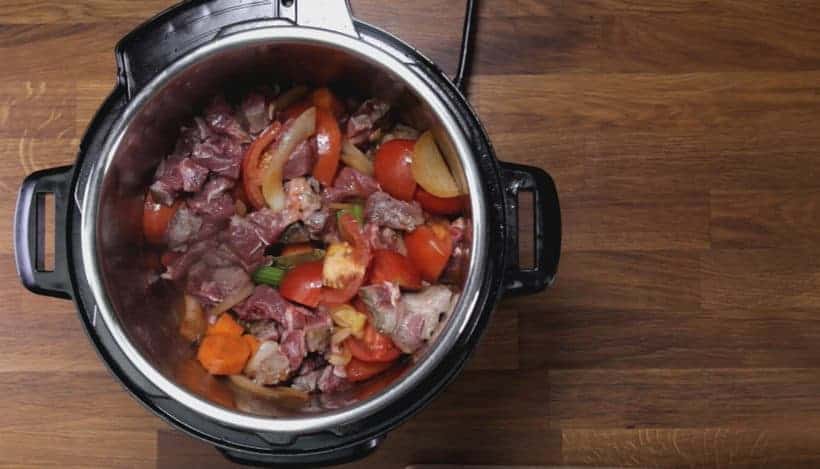 Instant Pot HK Borscht Soup: add beef shank in Instant Pot Pressure Cooker