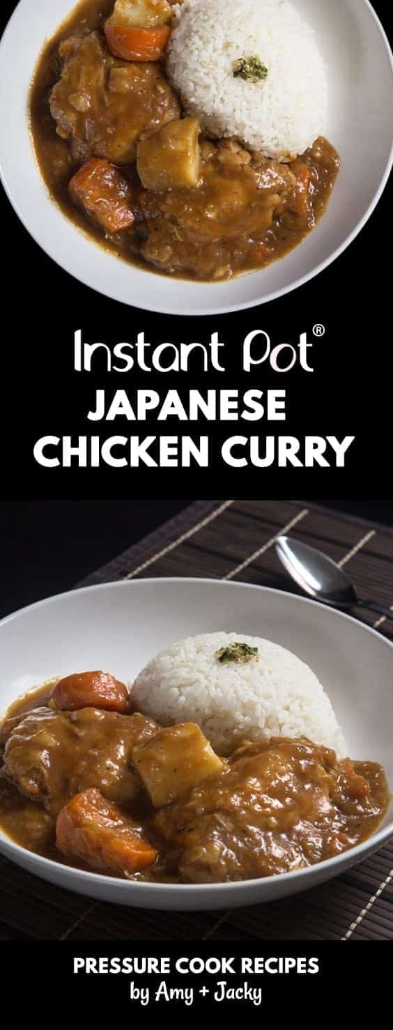 Make Easy Weeknight Japanese Instant Pot Chicken Curry Recipe (Pressure Cooker Chicken Curry) with simple ingredients. Satisfy your cravings for comforting Japanese Curry Rice in less than an hour!