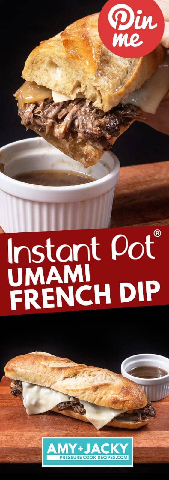 Instant Pot French Dip | Pressure Cook French Dip | Instapot French Dip Sandwiches | Beef Dip | Instant Pot Chuck Roast | Instant Pot Beef Recipes | Healthy Instant Pot Recipes #instantpot #pressurecooker #recipes #easy #beef
