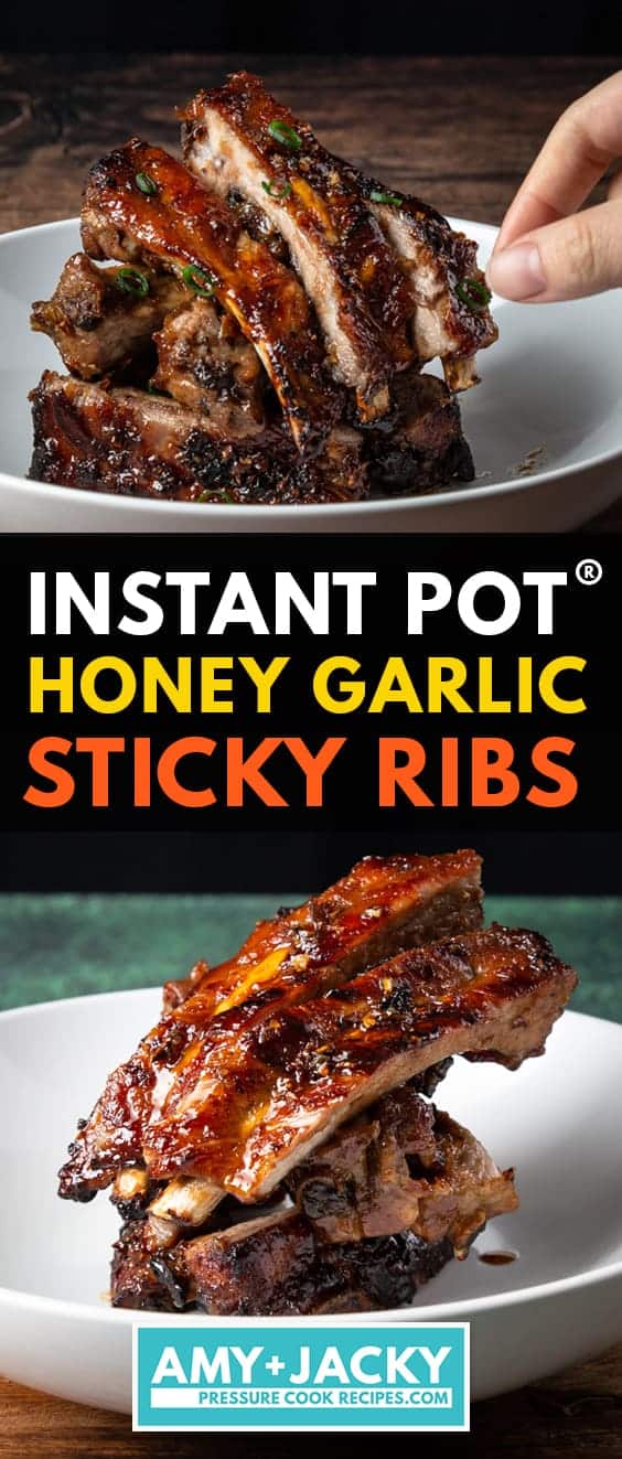 instant pot honey garlic ribs | pressure cooker honey garlic ribs | air fryer honey garlic ribs | chinese honey garlic ribs | honey garlic ribs recipe  #AmyJacky #InstantPot #AirFryer #recipe #ribs #pork