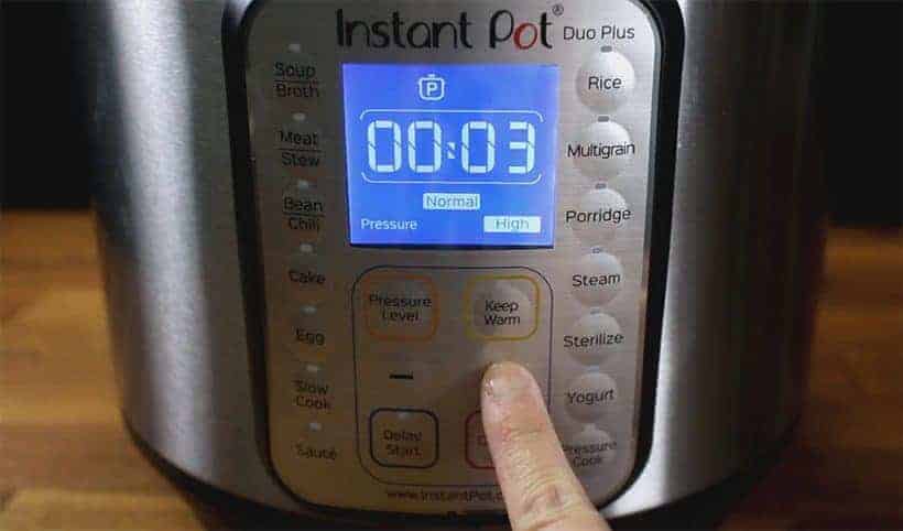 Instant Pot Chicken and Dumplings Recipe (Pressure Cooker Chicken and Dumplings): set Instant Pot Electric Pressure Cooker's pressure cooking program timer