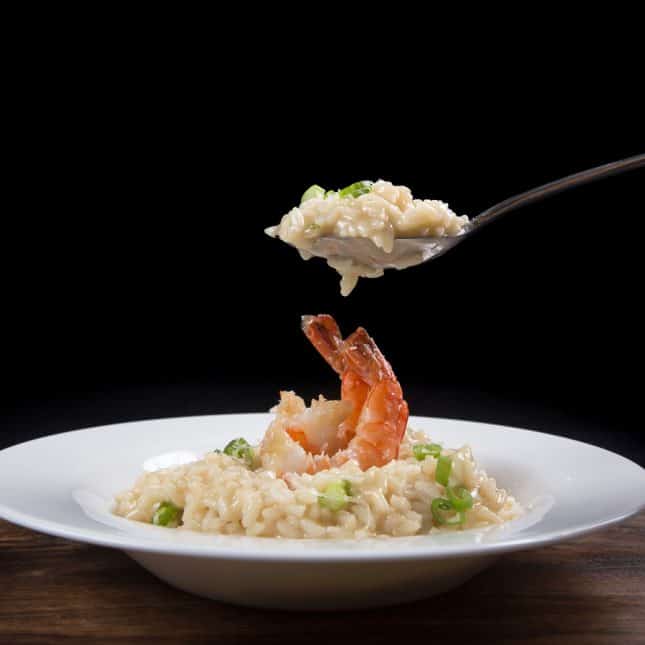 Instant Pot Rice Recipes: Instant Pot Risotto with Garlic Butter Prawns