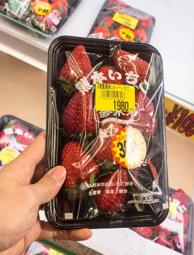 Juicy, sweet, flavorful strawberries from Japan.