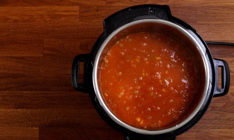 Lentil Soup Pressure Cooker: pressure cooked lentil soup  #AmyJacky #InstantPot #PressureCooker #recipe #soup #beans