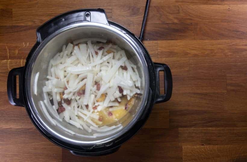 Instant Pot Turnip Cake: cook turnip in Instant Pot Pressure Cooker