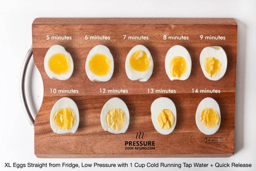 soft boiled egg, medium boiled egg, and hard boiled eggs comparison chart
