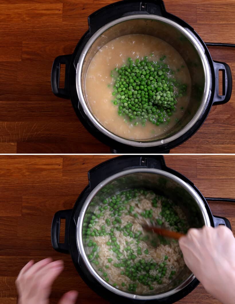 risotto peas