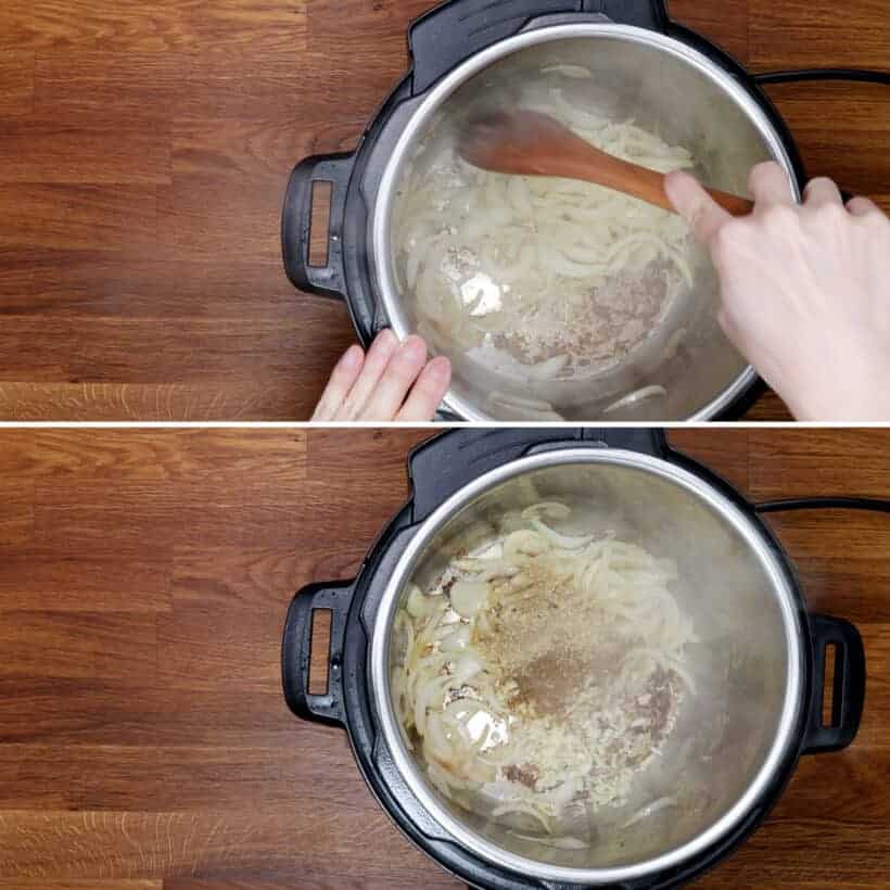 saute onions in Instant Pot    #AmyJacky #InstantPot #PressureCooker #recipe