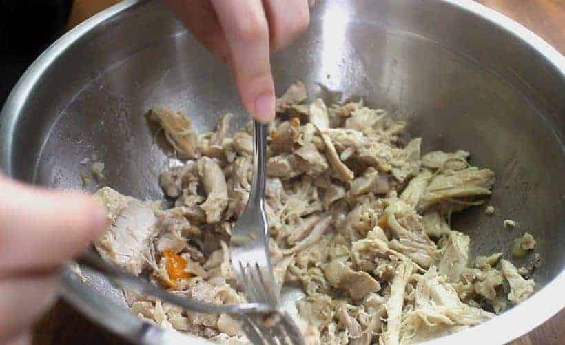 Instant Pot Chicken and Dumplings Recipe (Pressure Cooker Chicken and Dumplings): shred Instant Pot Chicken Thighs
