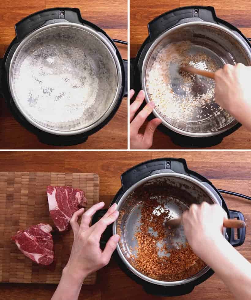 Beef Rendang Recipe: toast coconut flakes in Instant Pot Pressure Cooker  #AmyJacky #InstantPot #PressureCooker #recipe #beef